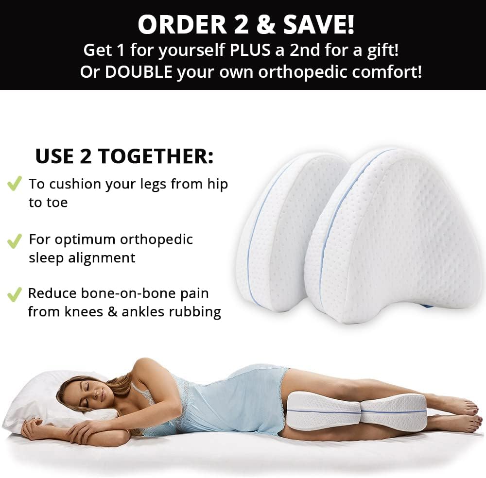 Coussin jambes ergonomique alignement hanches dormeurs côté