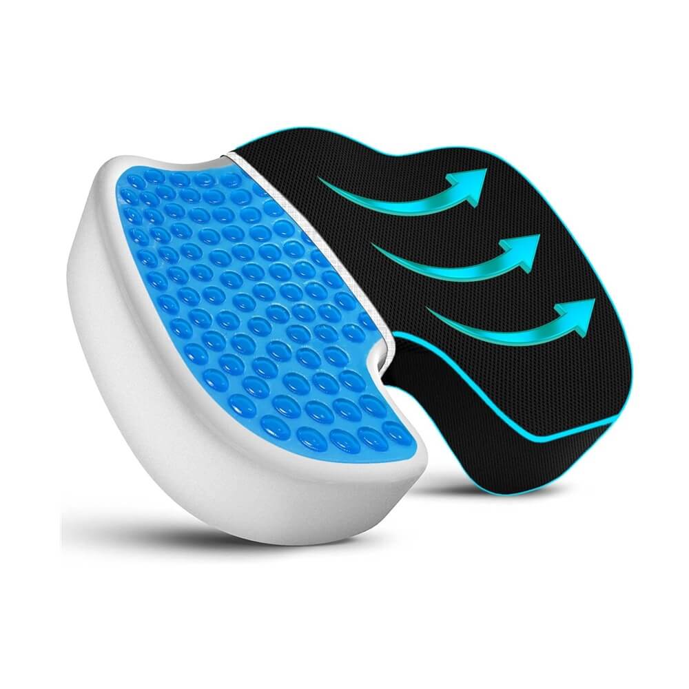 Coussin siège orthopédique mousse mémoire douleur coccyx bureau