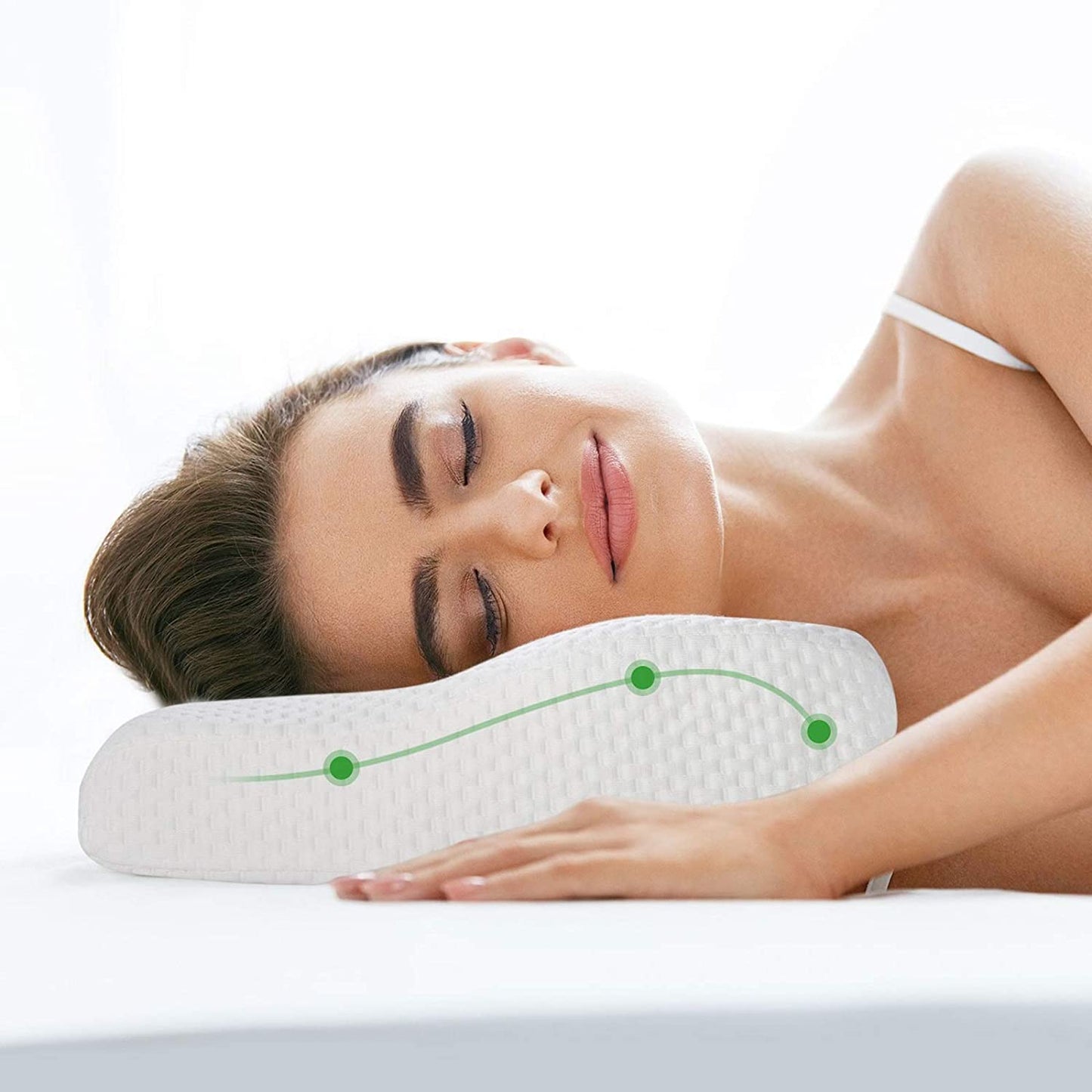Oreiller ergonomique soutien nuque conception alignement colonne vertébrale