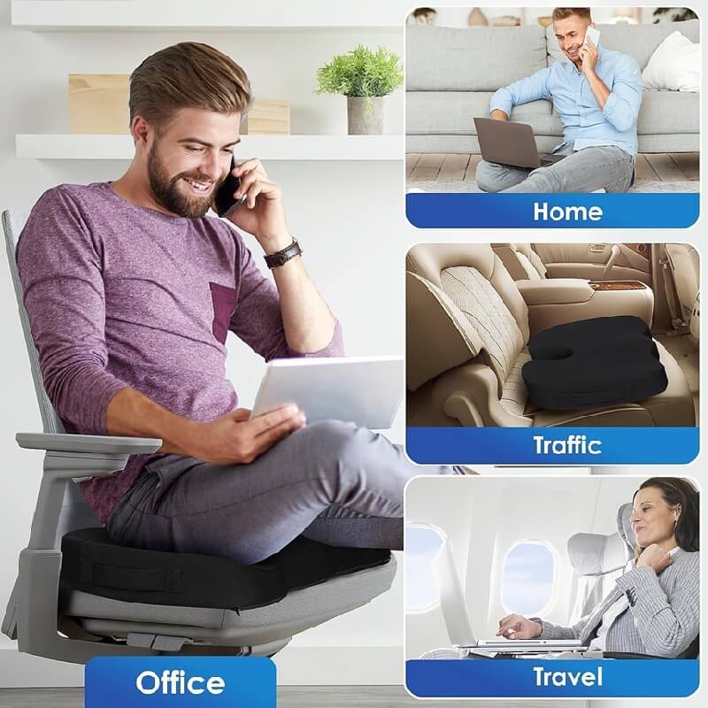 Coussin chaise bureau ergonomique gel rafraîchissant confort journée