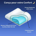 oreiller mémoire de forme cervical, meilleur oreiller mal de cou, oreiller cervical, oreiller ergonomique cervical
