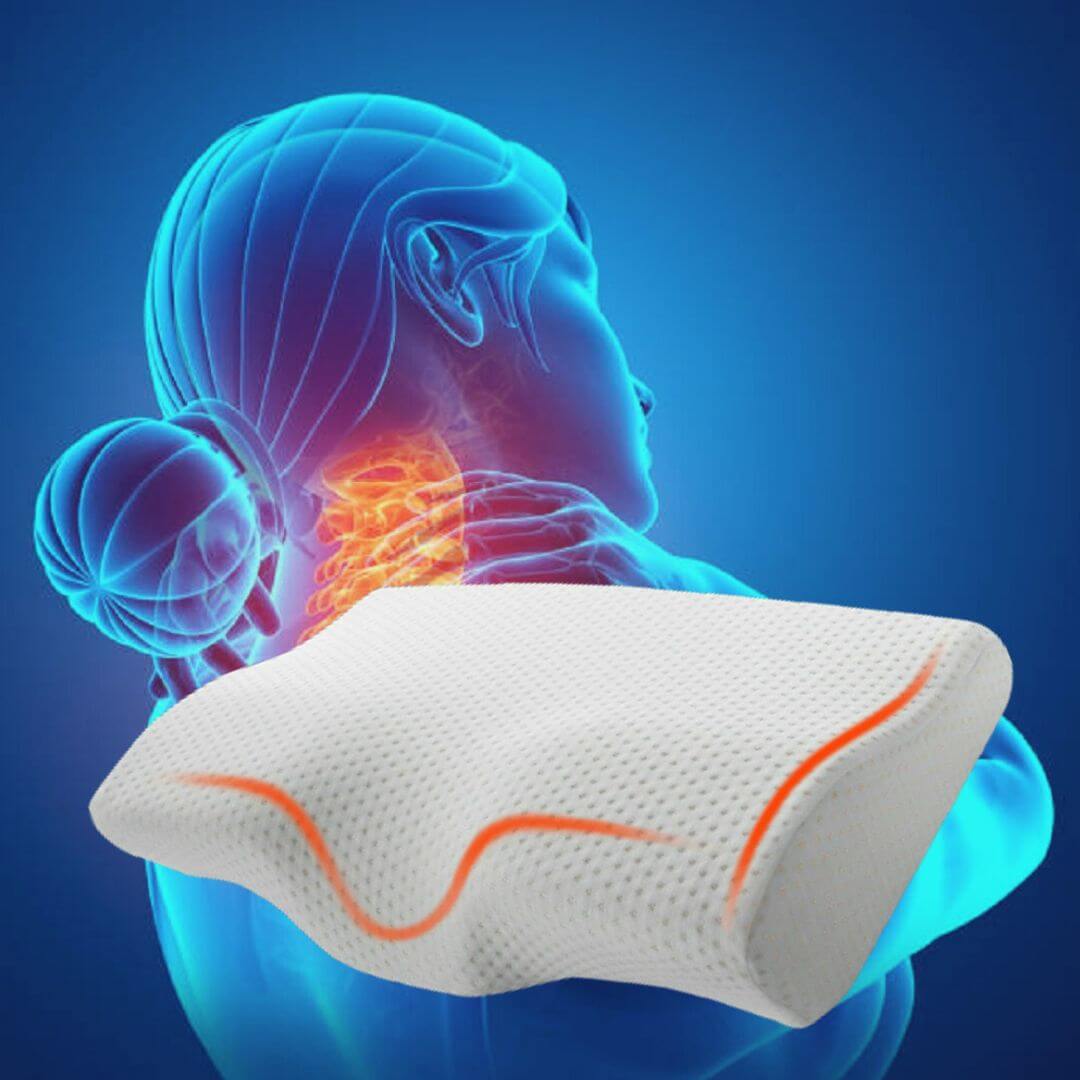 oreiller cervical, oreiller ergonomique cervical, coussin cervical mémoire forme